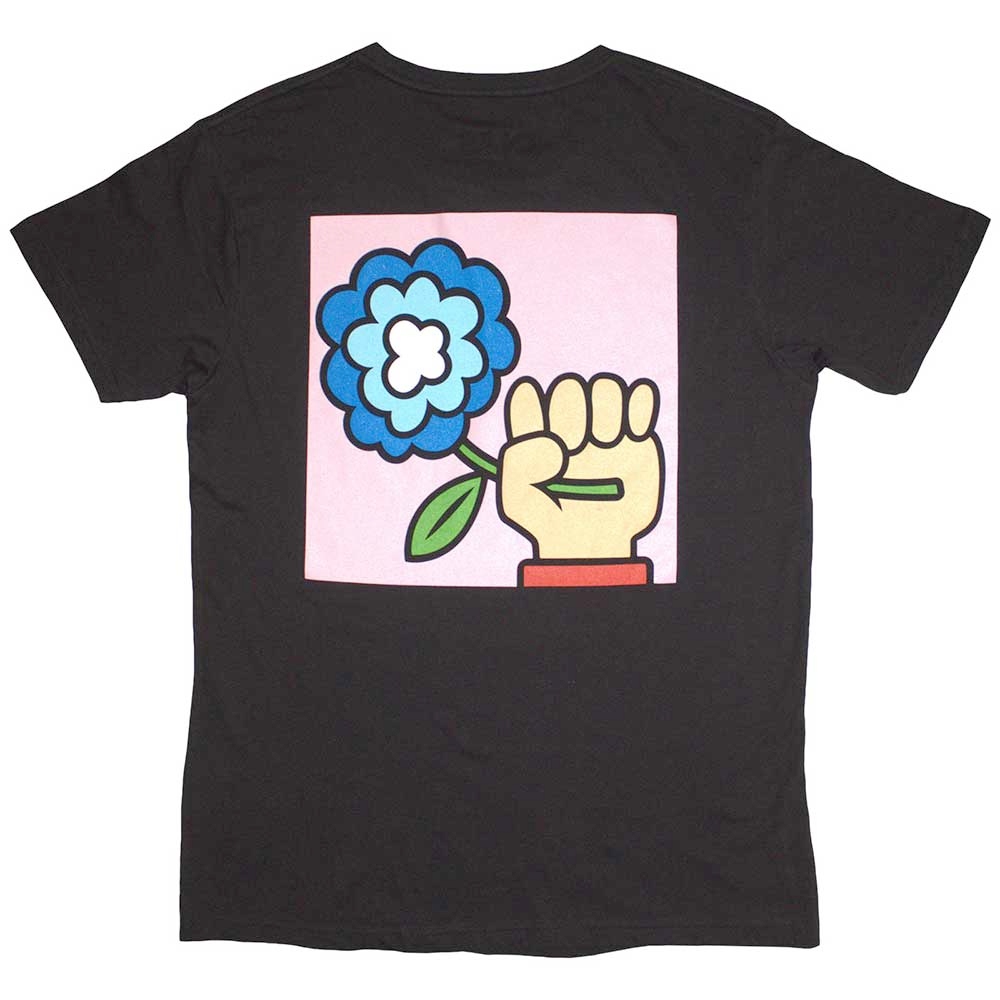 Idles - Cartoon Flower Tshirt Homme - Noir
